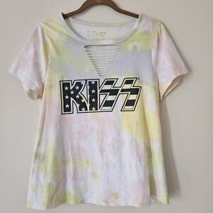 Women's Lane Bryant Tye Dyed KISS Band Shirt Size m-lg(See pictures)